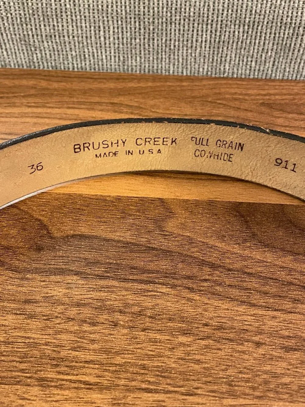 Brushy Creek Tooled Cowhide Leather Belt American Heritage 36 USA Patriotic Flag